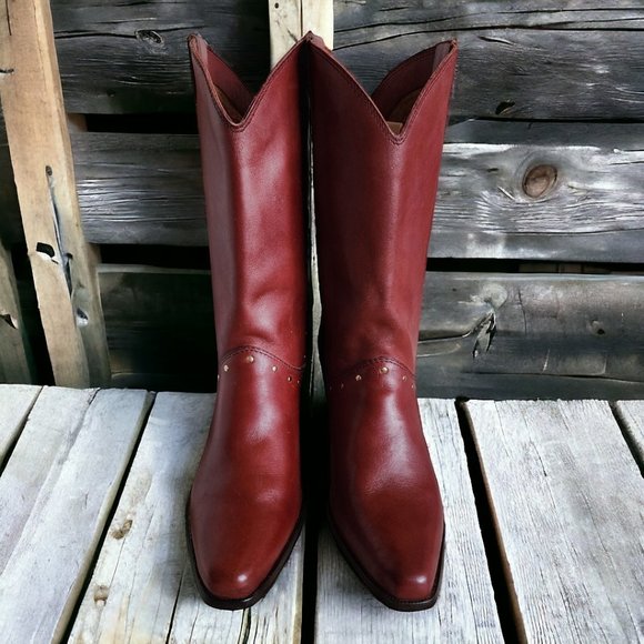 Vtg KINNEY SHOES Western Boho Pull on Boots Size 10B - Picture 6 of 17